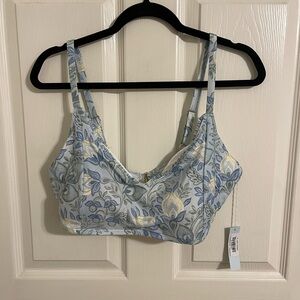 NWT Summersalt x Markarian Blue Floral Swim Top